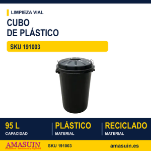 Cubo Plástico de 95 Litros con Tapa