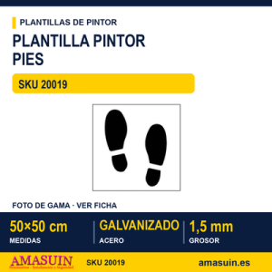 Plantilla Pintor 50x50cm Pies