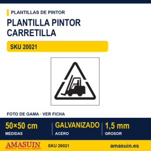 Plantilla Pintor 50x50cm Carretilla