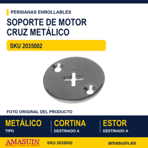 SOPORTE PARA MOTOR DE CORTINA CRUZ METALICO
