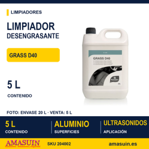 Limpiador Desengrasante GRASS D40 - 5L para Aluminio.