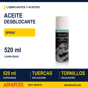 Aceite Lubricante Desblocante en Spray.