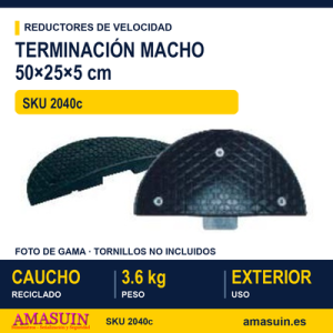 Terminación Macho 50x25x5cm Reductor de Velocidad.