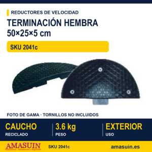 Terminación Hembra 50x25x5cm Reductor de Velocidad.