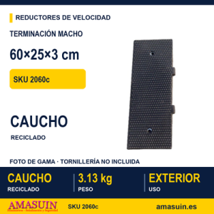 Terminación Macho 60x25x3cm Reductor de Velocidad.