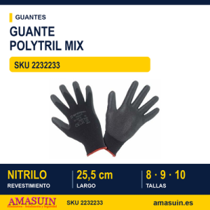 Guante Polytril Mix de Algodón con Revestimiento Nitrilo.