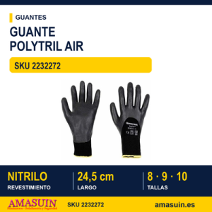 Guante Polytril Air Nitrilo Microporoso.