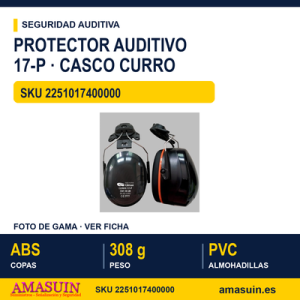 Protector Auditivo 17-P para Casco Curro