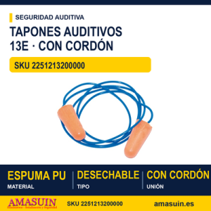 Tapones Auditivos con Cordón 13E