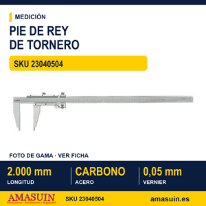 Pie de Rey de Tornero Acero Carbono 2.000 mm