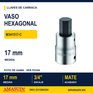 Vaso Hexagonal ¾” M341517-C - 17 mm
