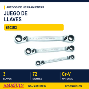 Juego de llaves de carraca 6503RX