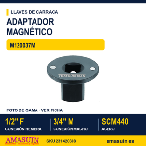 Adaptador magnético de 1/2" F - 3/4" M con Disco M120037M