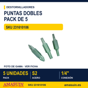 Puntas Dobles 0,8 X 4 mm, 1,2 X 6 mm FTF32406005 - 5 Unidades PUNTAS DOBLES 0,8X4-1,2X6 FTF32406005