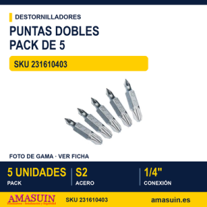 Puntas Dobles PZ0 - PZ3 PZZ32000305 - 5 Unidades