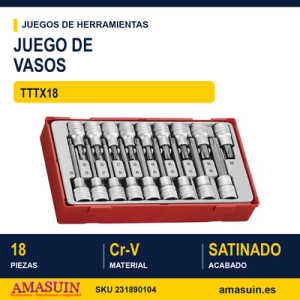 Juego de vasos TTTX18 - 18 Piezas