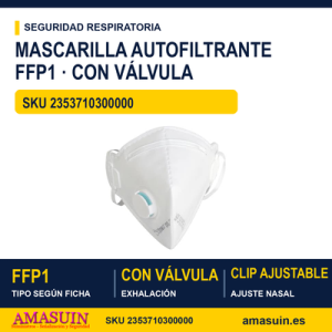 Mascarilla Autofiltrante FFP1 con Válvula