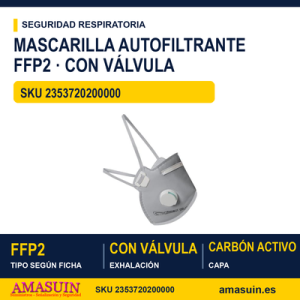 Mascarilla Autofiltrante FFP2 CA con Válvula