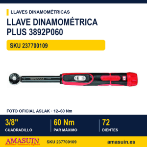 Llave dinamométrica reversible Plus 3892P060 3/8" - 60 Nm
