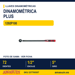Llave dinamométrica reversible Plus 1292P100 1/2" - 100 Nm