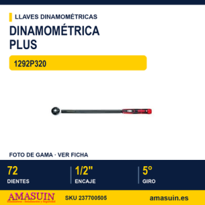 Llave dinamométrica reversible Plus 1292P320 1/2" - 320 Nm