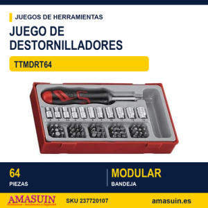 Juego de destornilladores TTMDRT64 - 64 piezas