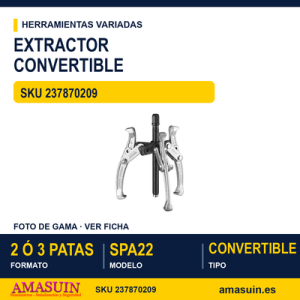 EXTRACTOR CONVERTIBLE 2 Ó 3 PATAS 170MM SPA22 Extractor convertible 2 ó 3 patas 170mm SPA22