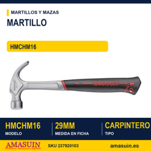 Martillo de carpintero HMCHM16 Martillo de carpintero Ø 29 mm HMCHM16