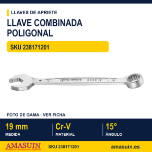 LLAVE COMBINADA 19 MM Llave combinada 19 mm
