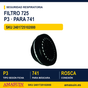 Filtro 725 P3 para Máscara 741