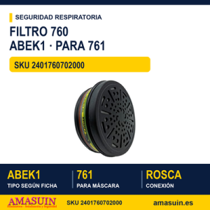 Filtro 760 ABEK1 para Semi Máscara 761