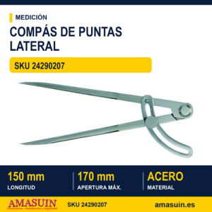 Compás de Puntas Lateral de Acero 150mm