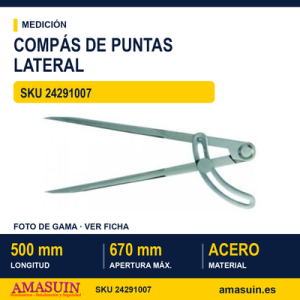 Compás de Puntas Lateral de Acero 500mm