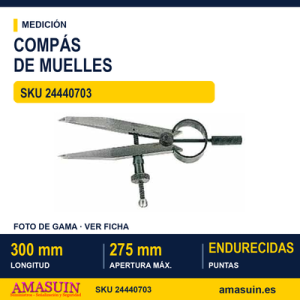 Compás de muelles y calibres 300 mm