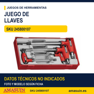 Juego de 7 llaves Hexagonales con mango en T Juego de 4 llaves TX con mango en T