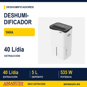 Deshumidificador Yara 40l dia 535w