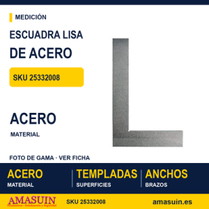 Escuadra Lisa de Acero 400x250 mm