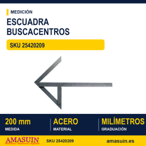 Escuadra Buscacentros 200mm
