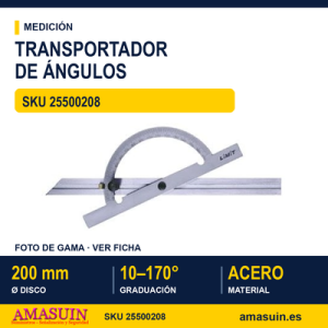 Transportador de Ángulos 200 mm