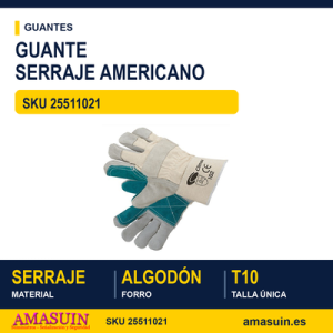 Guante Serraje Americano Palma Reforzada.