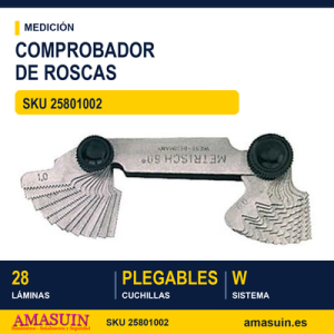Comprobador de Roscas W -28 láminas