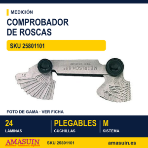 Comprobador de Roscas M - 24 láminas