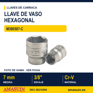 Vaso 3/8" - 7 mm M380507-C VASO 38" 7MM M380507-C