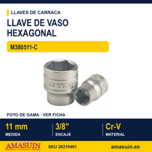 Vaso 3/8" - 11 mm M380511-C VASO 38" 11MM M380511-C