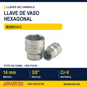 Vaso 3/8" - 14 mm M380514-C VASO 38" 14MM M380514-C