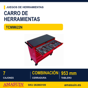 Carro de Herramientas TCMM622N de 662 piezas