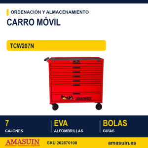 Carro móvil de 7 cajones TCW207N