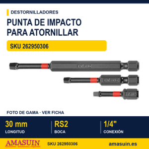 Punta de Impacto ¼” hexagonal RS2 - 30 mm
