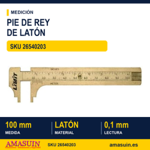 Pie de Rey Analógico de Latón 100 mm