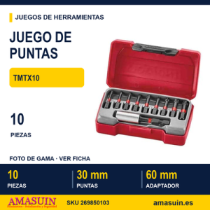 Juego de Puntas de Impacto con adaptador magnético TMTX10 - 10 piezas